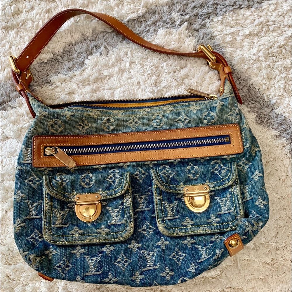 Louis Vuitton Denim Baggy Hobo Shoulder Bag